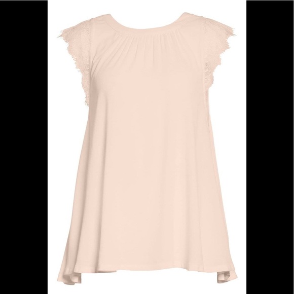 Lace Accent Reversible Blouse - Picture 6 of 7